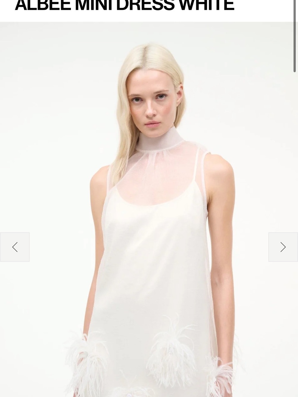 STAUD White Albee Mini Dress